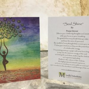 Inspirational Art Card 5″x7″ – Soul Shine (Pack of 3 cards)