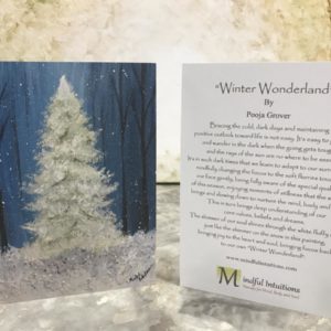 Inspirational Art Card 5″x7″ – Winter Wonderland (Pack of 3 cards)