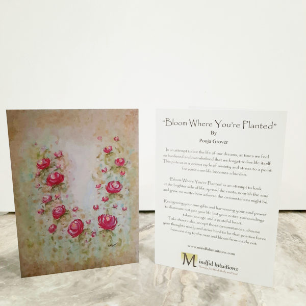 Bloom Where You're Planted Inspirational Art Card