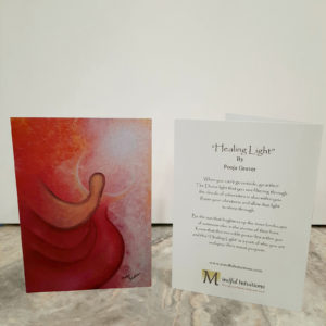 Inspirational Art Card 5″x7″ – Healing Light (Pack of 3 cards)