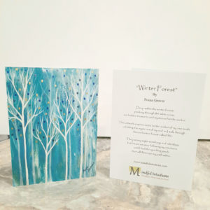 Inspirational Art Card 5″x7″ – Winter Forest (Pack of 3 cards)