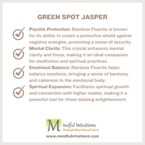 Green Spot Jasper Crystal Bracelet Infused with Healing Reiki Energy & Vedic Mantras