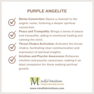 Purple Angelite Crystal Bracelet Infused with Healing Reiki Energy & Vedic Mantras