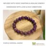 Purple Imperial Jasper Crystal Bracelet Infused with Healing Reiki Energy and Vedic Mantras