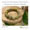 Serpentine crystal bracelet infused with Reiki energy